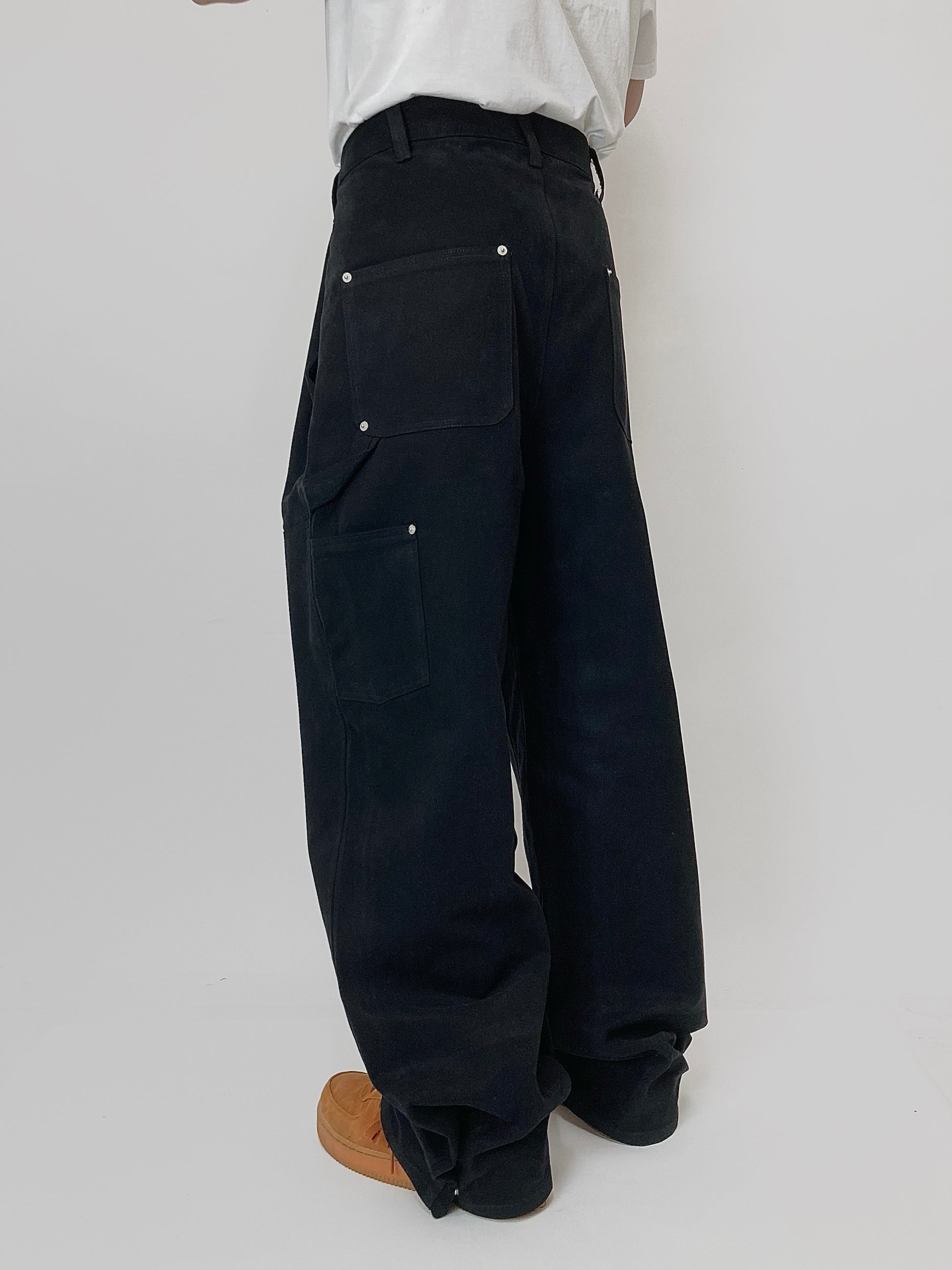 Black Adjustable Pants-EGNARTS-APOC STORE