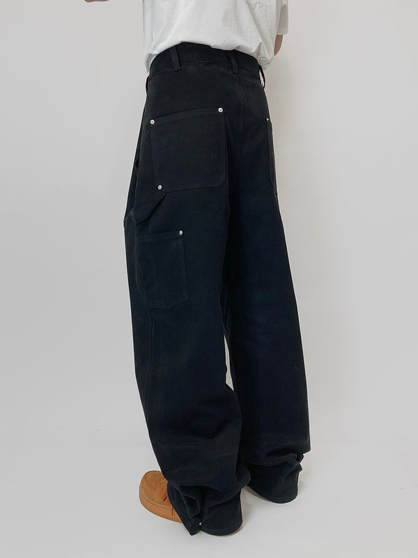 Black Adjustable Pants-EGNARTS-APOC STORE