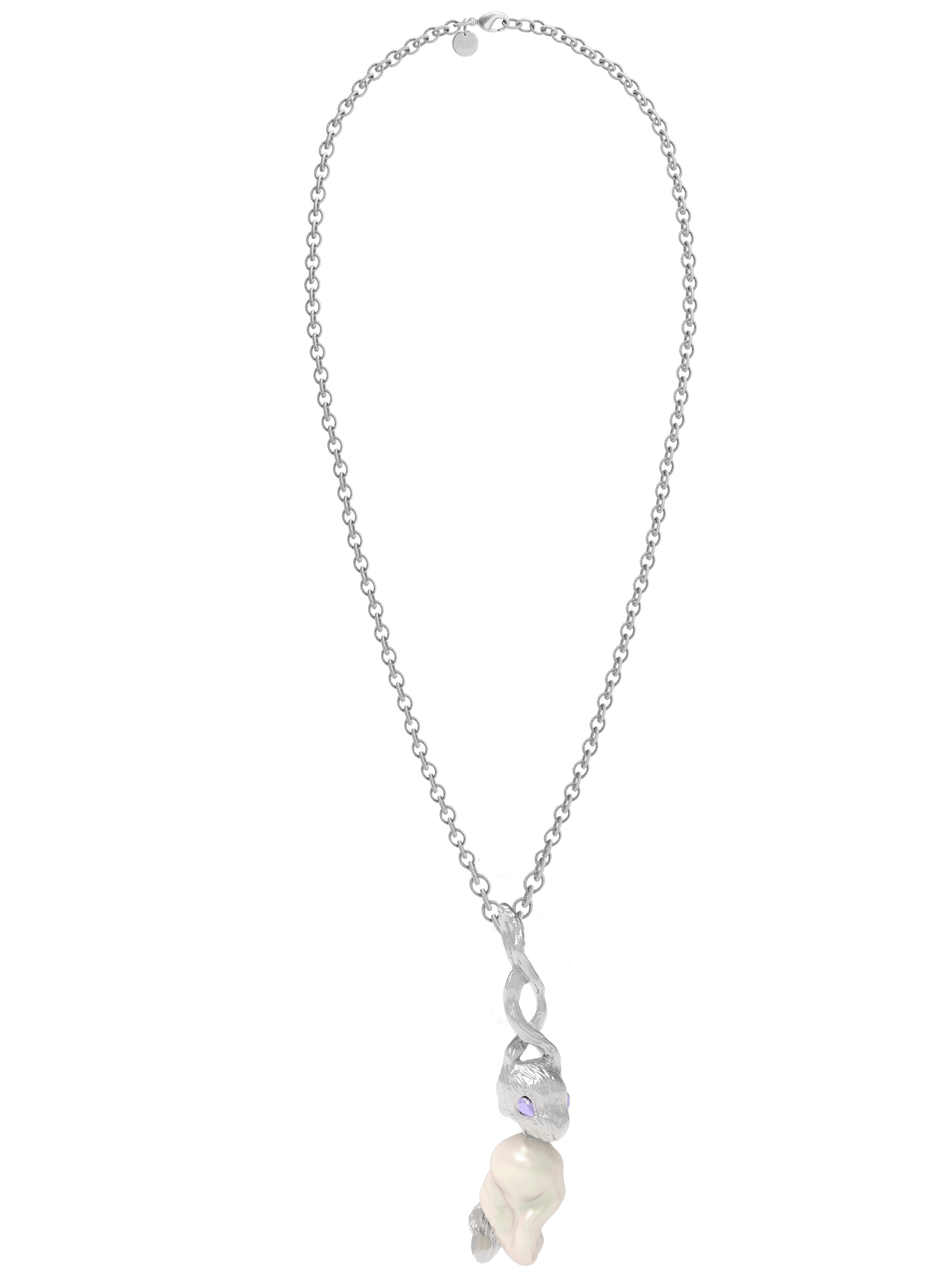 Silver Lucky Rabbit Pearl Necklace-Ancient Future-APOC STORE