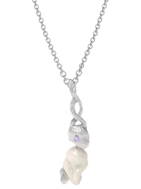 Silver Lucky Rabbit Pearl Necklace-Ancient Future-APOC STORE