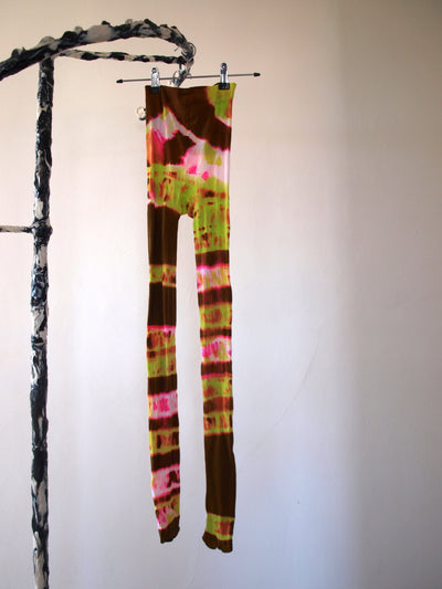 Hand Dyed Tights Yellow Multicolour-Celia Calderón Asensio-APOC STORE