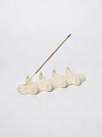 Beige incense holder - 4 rows-Cléo SJölander-APOC STORE