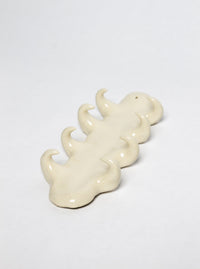 Beige incense holder - 4 rows-Cléo SJölander-APOC STORE