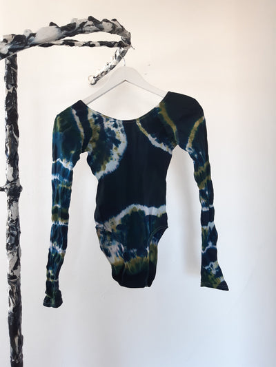 Hand Dyed Bodysuit Black Multicolour-Celia Calderón Asensio-APOC STORE