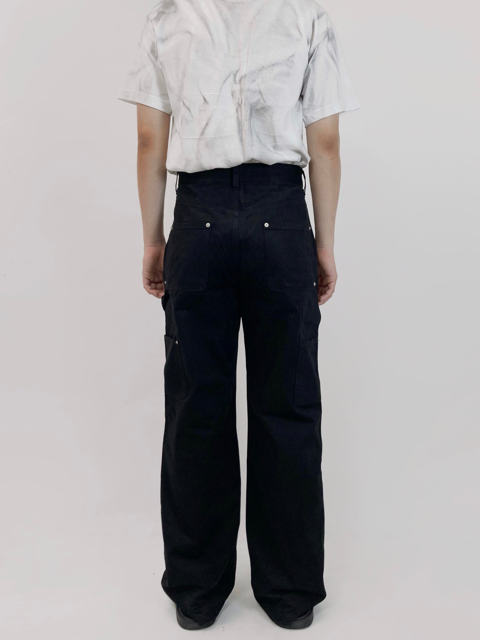 Black Hidden Pocket Pants-EGNARTS-APOC STORE