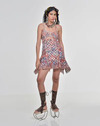 Multicolour Paextia Latex Lace Dress-VEREDAS-APOC STORE