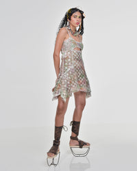 Multicolour Paextia Latex Lace Dress-VEREDAS-APOC STORE