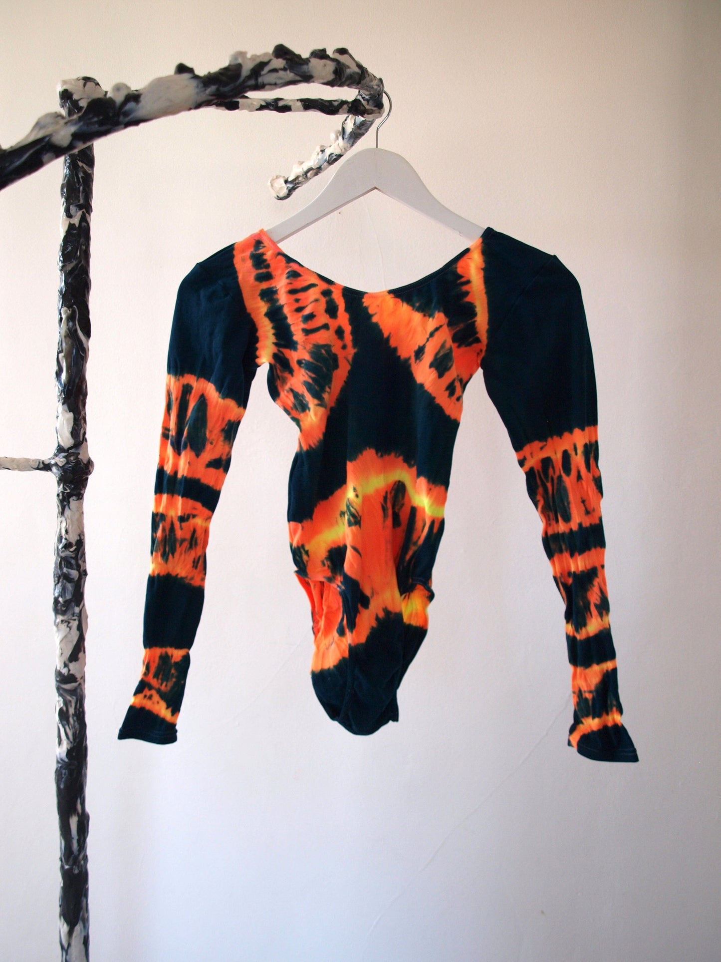 Hand Dyed Bodysuit Orange Multicolour-Celia Calderón Asensio-APOC STORE