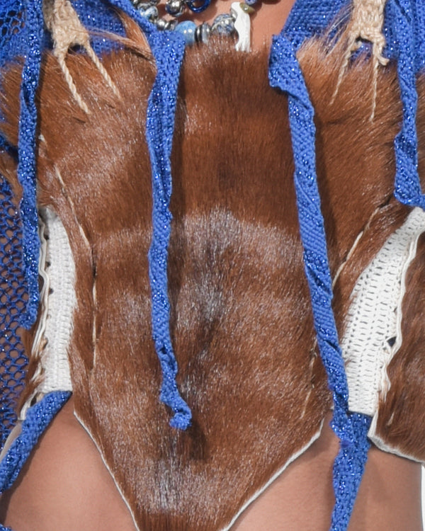 Brown Goat Hide Corset-VEREDAS-APOC STORE