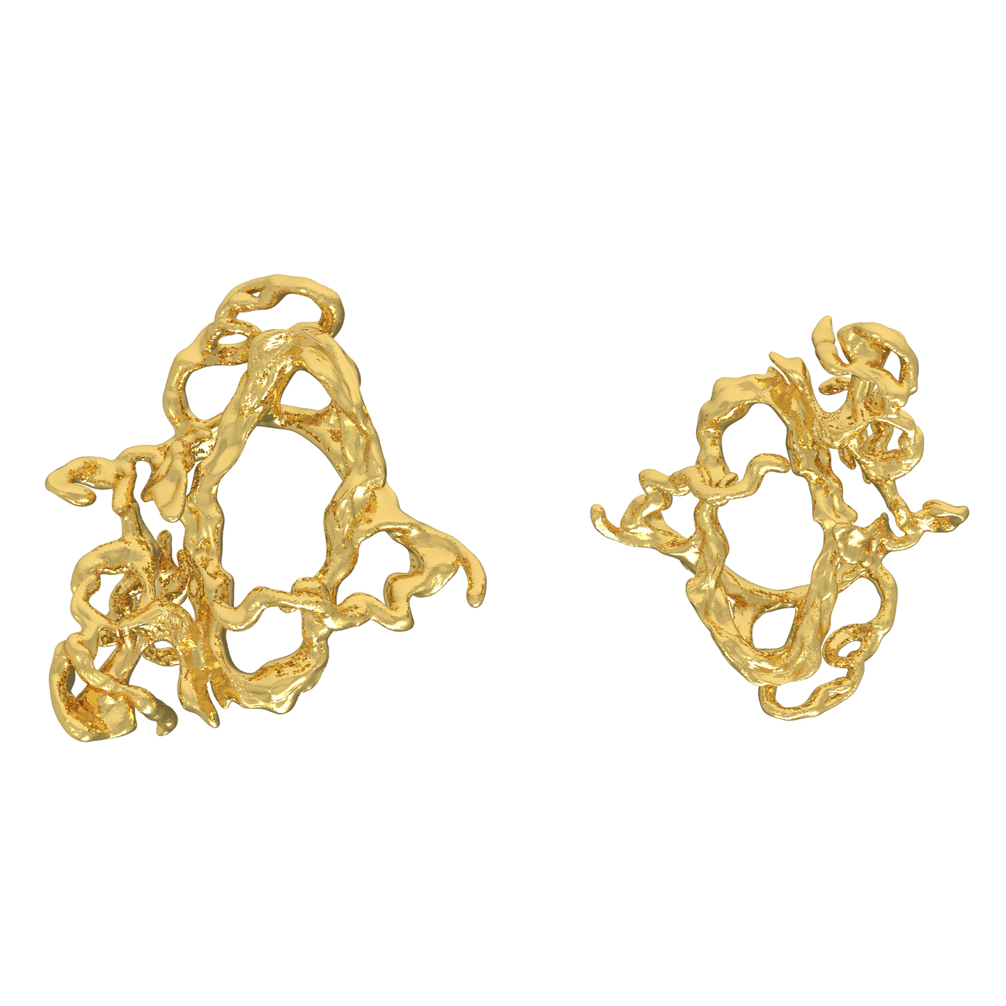 Brass Vortex Earrings-Ancient Future-APOC STORE