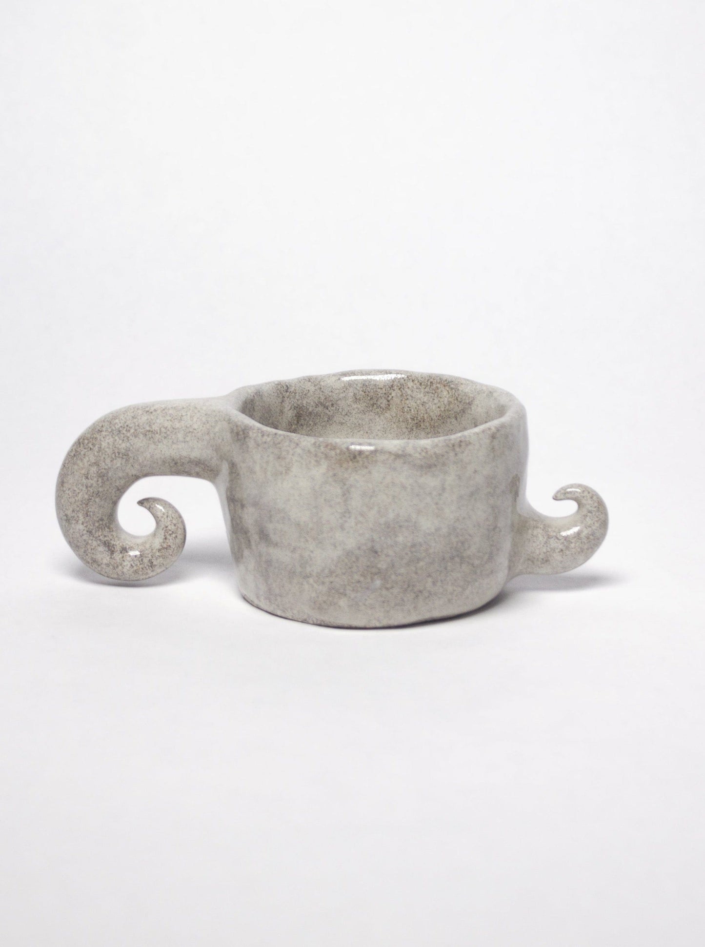 Grey spiral mug-Cléo SJölander-APOC STORE