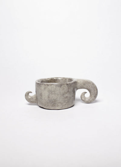 Grey spiral mug-Cléo SJölander-APOC STORE