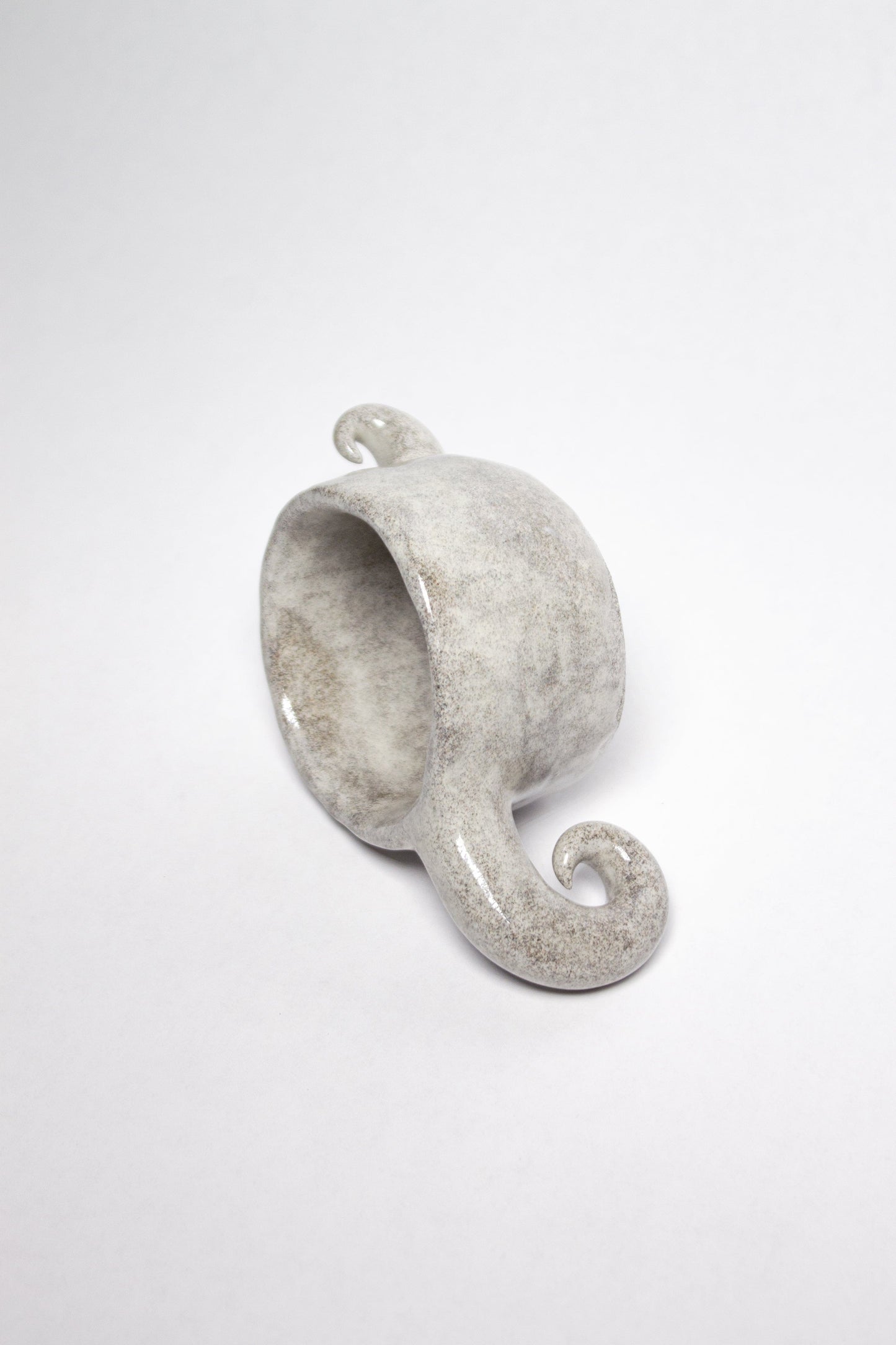 Grey spiral mug-Cléo SJölander-APOC STORE