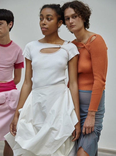 Score Knit Top Shortsleeve-René Scheibenbauer-APOC STORE