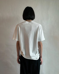 Stapled T-shirt White-SHEK LEUNG-APOC STORE