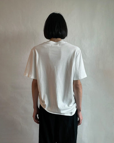 Stapled T-shirt White-SHEK LEUNG-APOC STORE