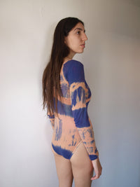 Hand Dyed Bodysuit Blue Nude-Celia Calderón Asensio-APOC STORE