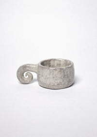 Grey single spiral mug-Cléo SJölander-APOC STORE