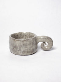 Grey single spiral mug-Cléo SJölander-APOC STORE