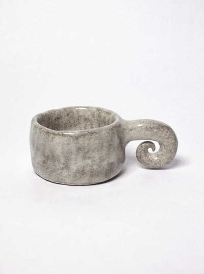Grey single spiral mug-Cléo SJölander-APOC STORE