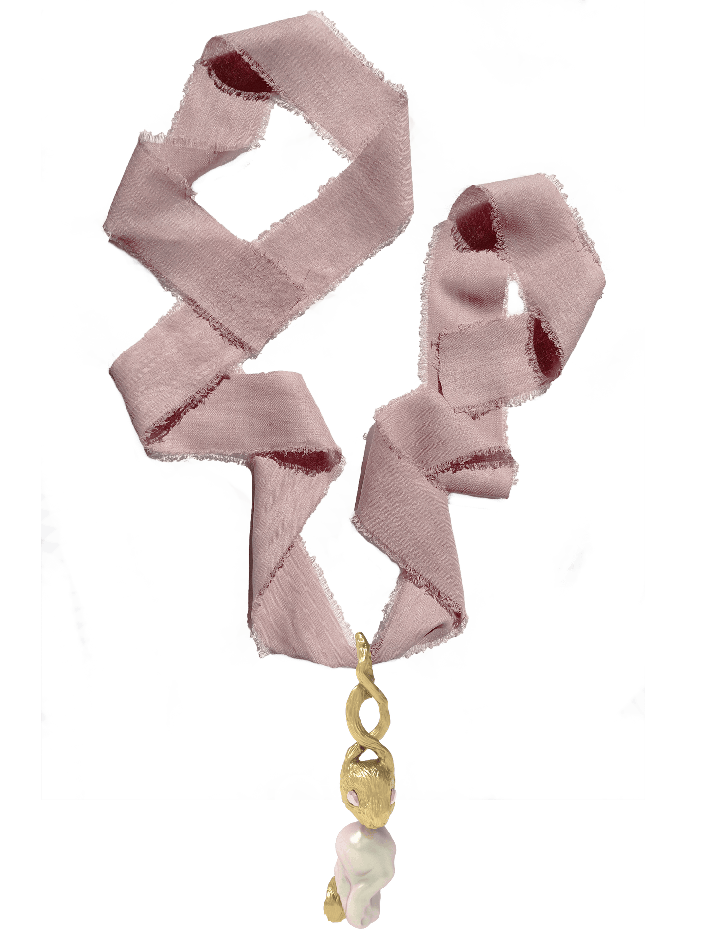 Pink Gold Lucky Rabbit Pearl Necklace-Ancient Future-APOC STORE