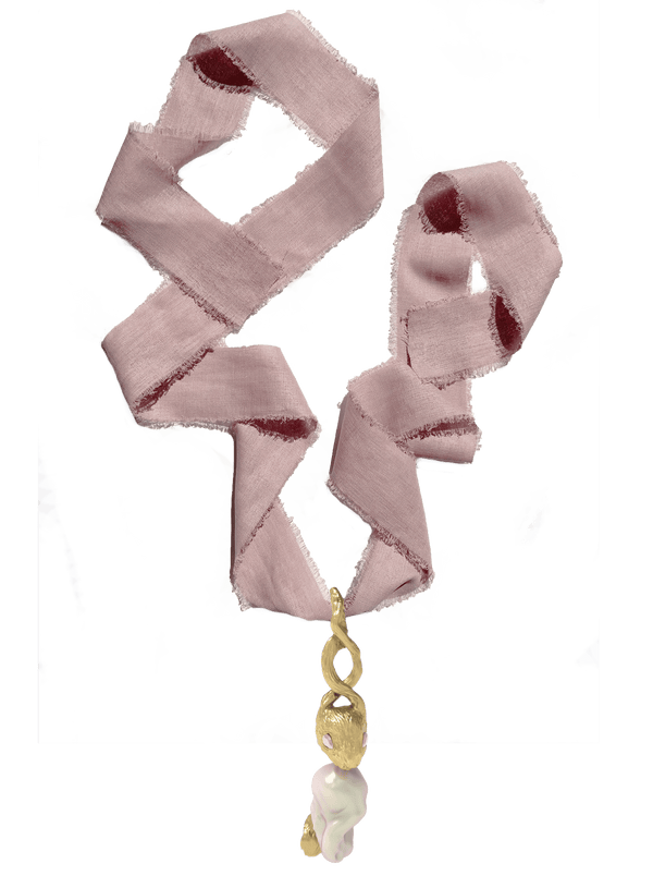 Pink Gold Lucky Rabbit Pearl Necklace-Ancient Future-APOC STORE