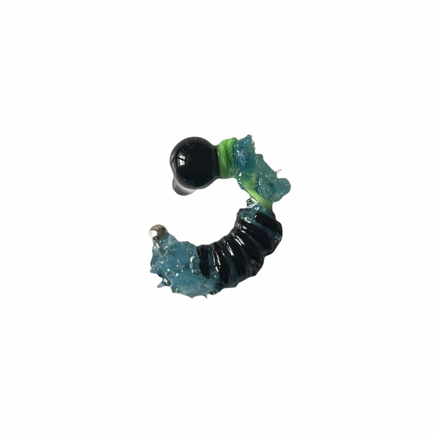 Small Resin Earcuff Green Blue Black-Lueder x Kkrreeiiss-APOC STORE