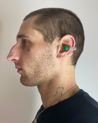 Large Spiral Earcuff Black Green-Lueder x Kkrreeiiss-APOC STORE