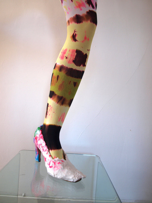Hand Dyed Tights Multicolour-Celia Calderón Asensio-APOC STORE