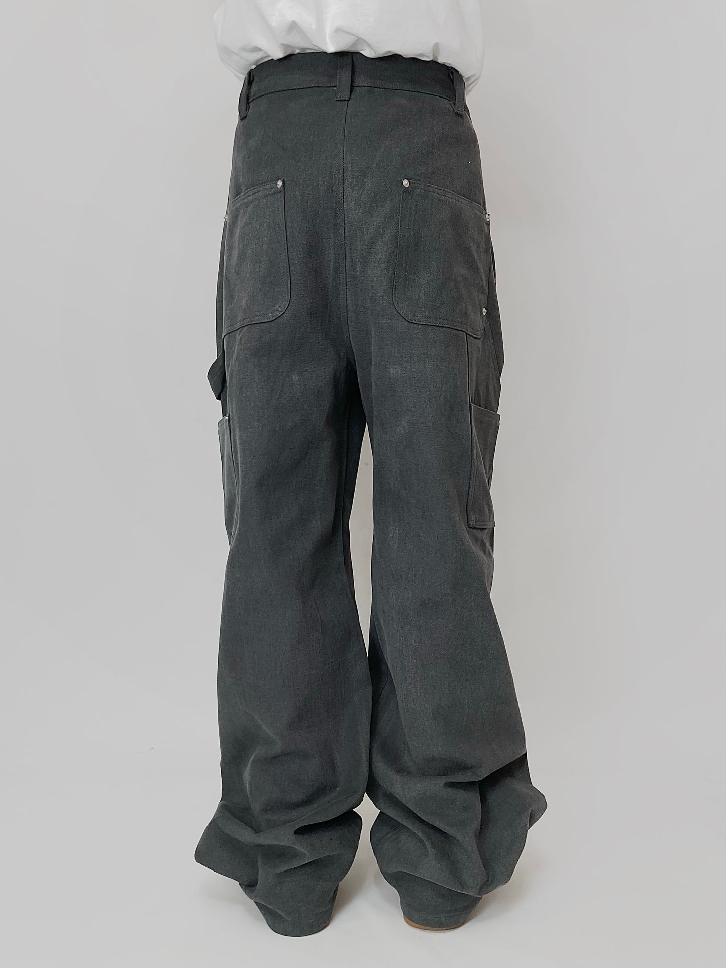 Charcoal Adjustable Pants-EGNARTS-APOC STORE
