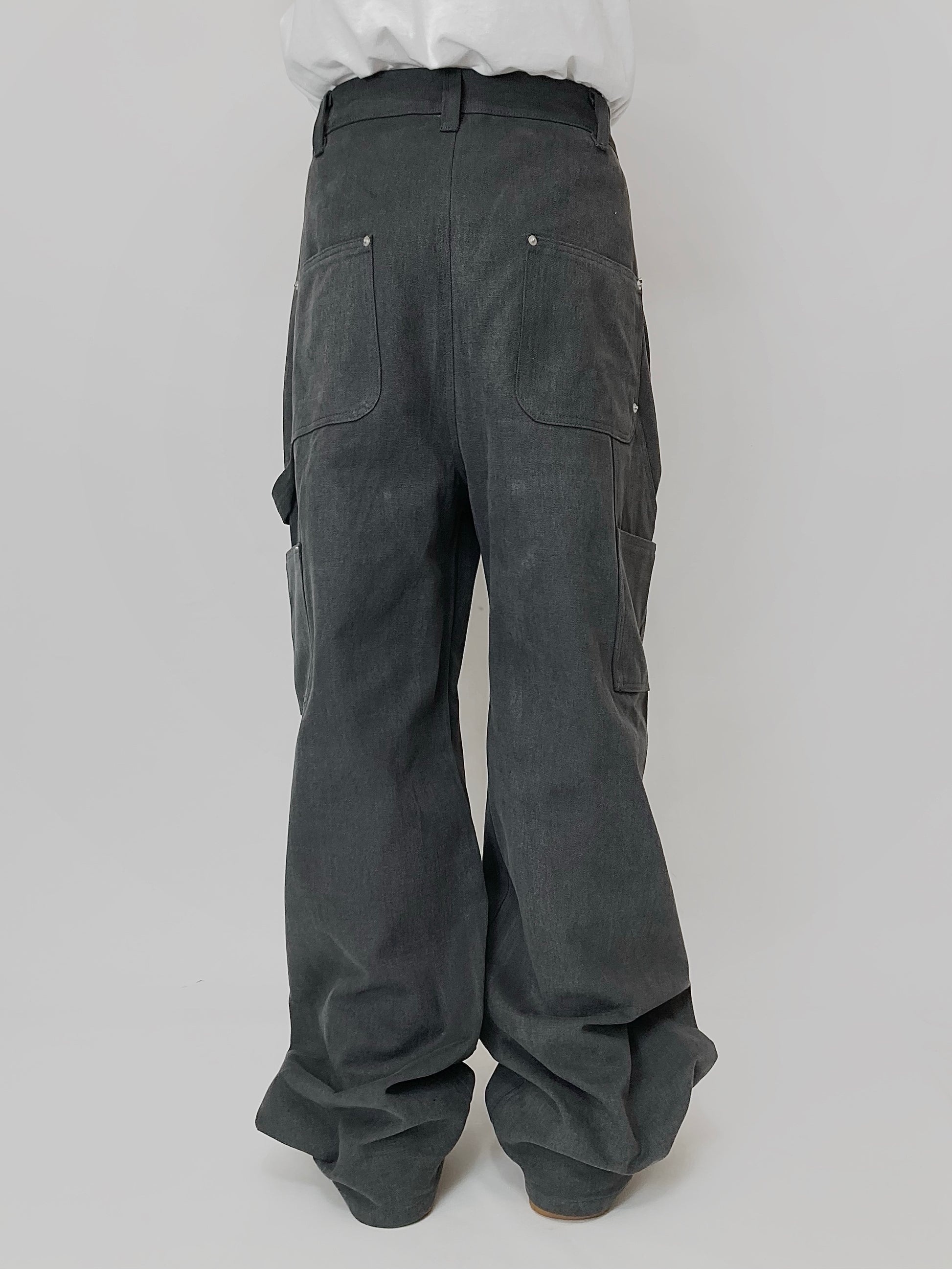 Charcoal Adjustable Pants-EGNARTS-APOC STORE