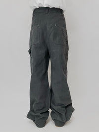 Charcoal Adjustable Pants-EGNARTS-APOC STORE