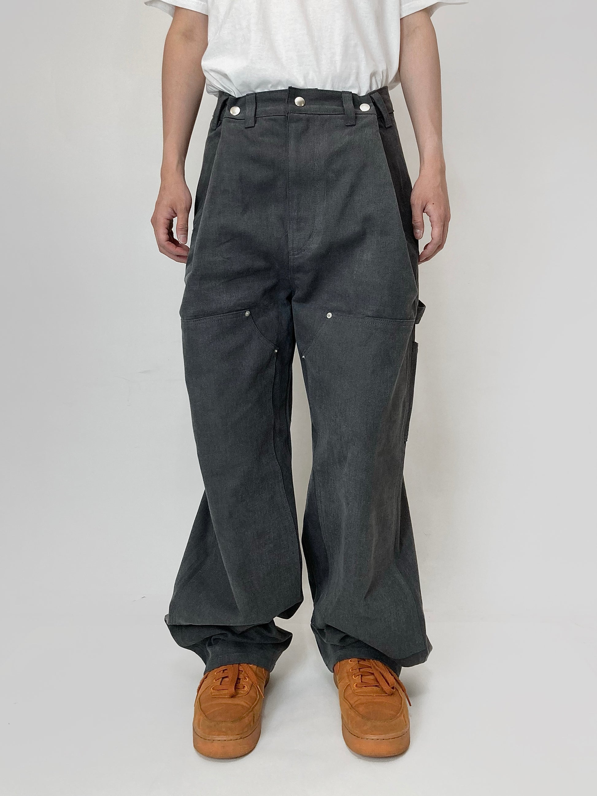 Charcoal Adjustable Pants-EGNARTS-APOC STORE