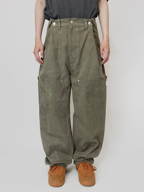 Khaki Adjustable Pants-EGNARTS-APOC STORE