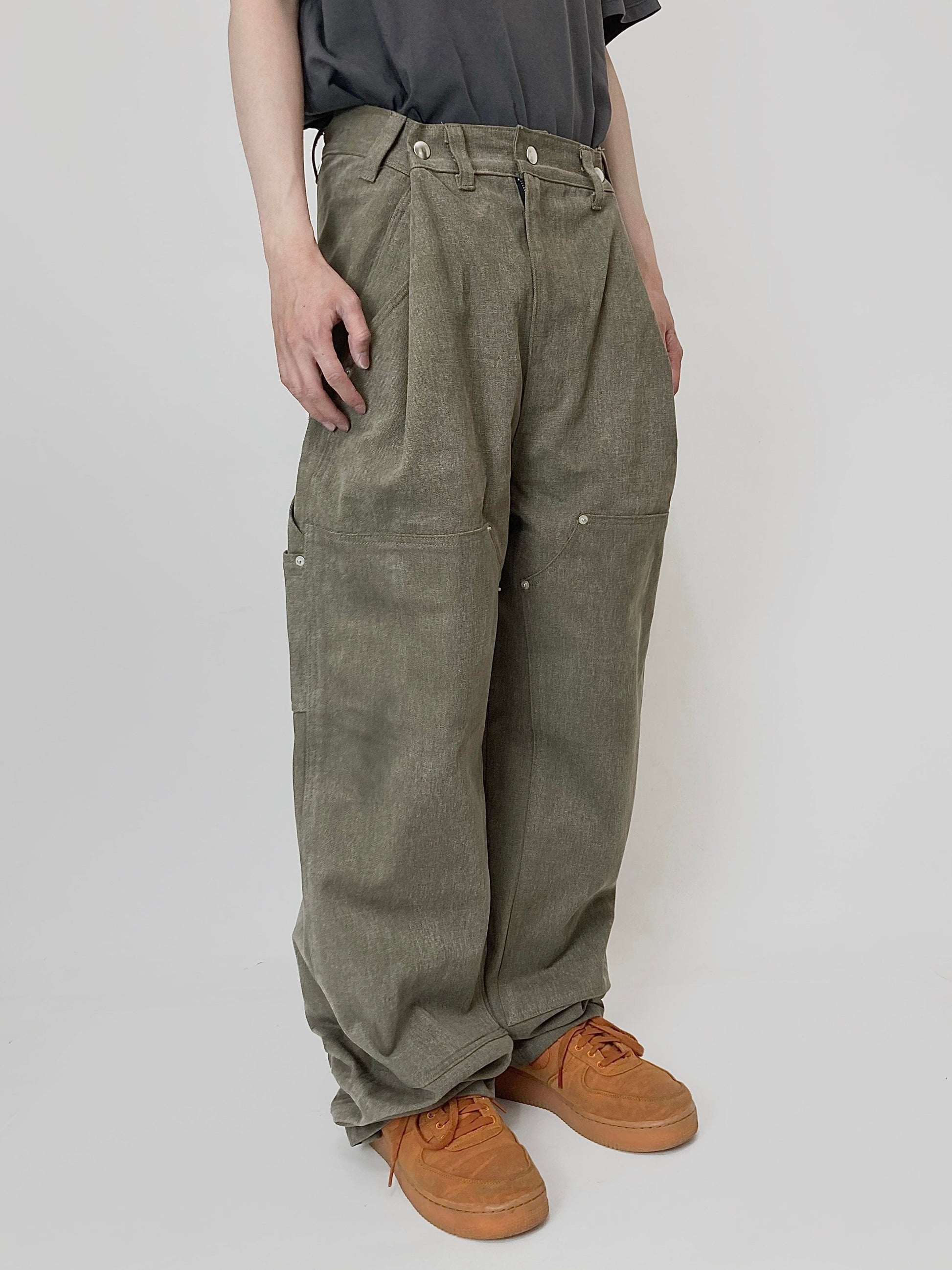 Khaki Adjustable Pants-EGNARTS-APOC STORE