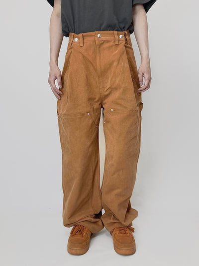 Orange Adjustable Pants-EGNARTS-APOC STORE