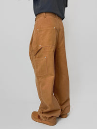 Orange Adjustable Pants-EGNARTS-APOC STORE