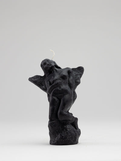 Pair of Angel Candles - Black-Imogen van der Pols-APOC STORE