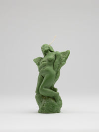 Pair of Angel Candles - Green-Imogen van der Pols-APOC STORE