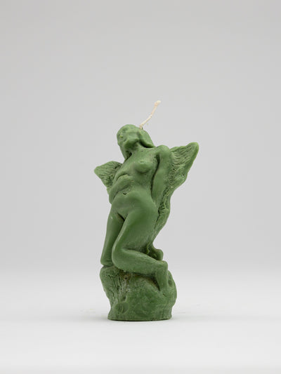 Pair of Angel Candles - Green-Imogen van der Pols-APOC STORE