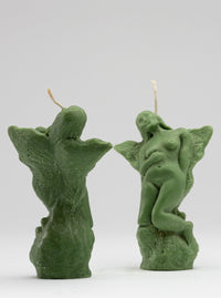 Pair of Angel Candles - Green-Imogen van der Pols-APOC STORE