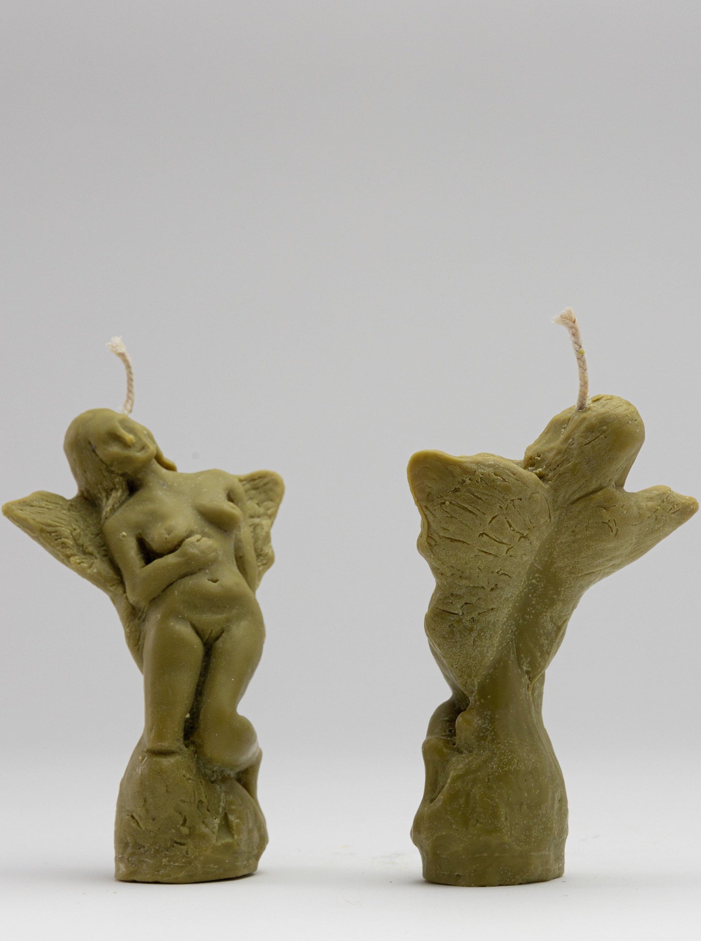 Pair of Angel Candles - Kelp-Imogen van der Pols-APOC STORE