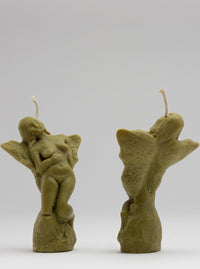 Pair of Angel Candles - Kelp-Imogen van der Pols-APOC STORE