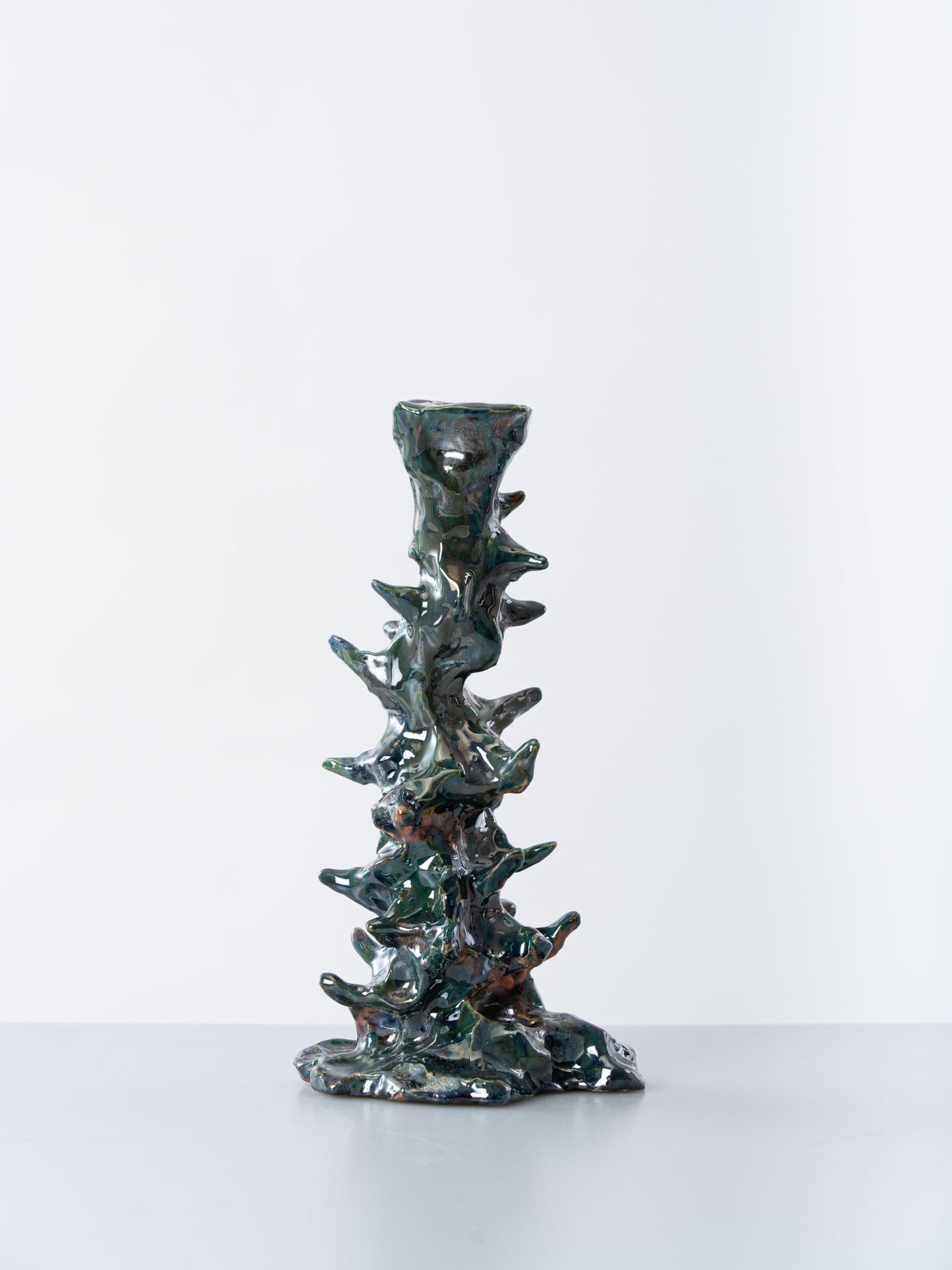 Fantasy green spikes Candleholder-Alex Zeta-APOC STORE