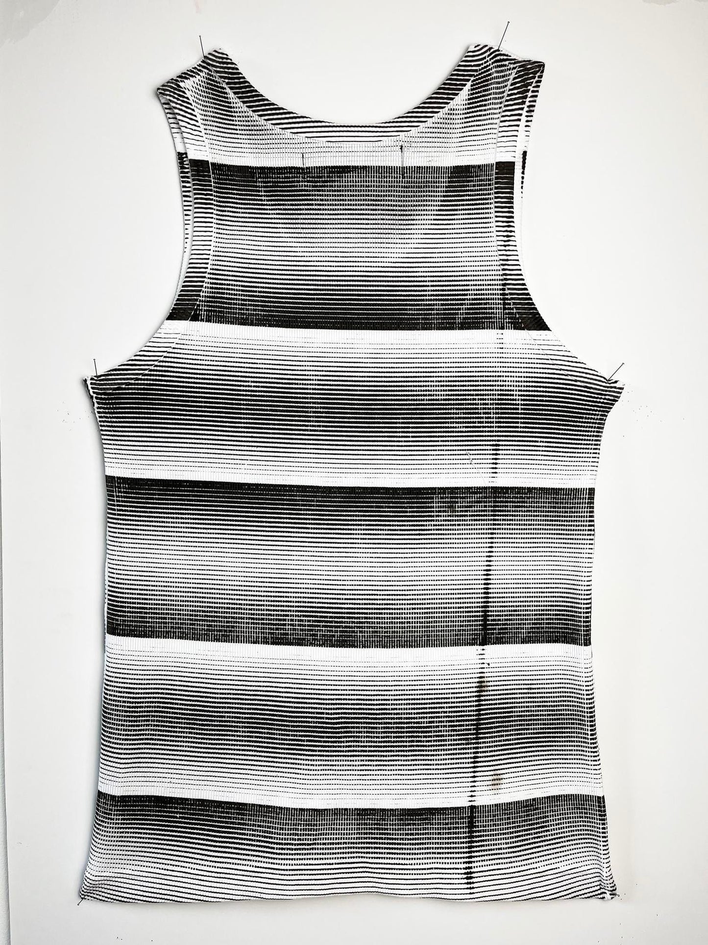 Black & White Stripe Print Vest-Pip Paz-Howlett-APOC STORE