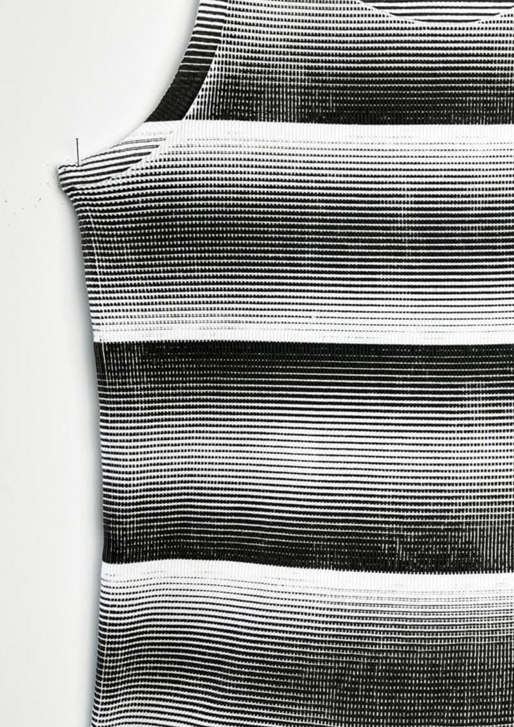 Black & White Stripe Print Vest-Pip Paz-Howlett-APOC STORE