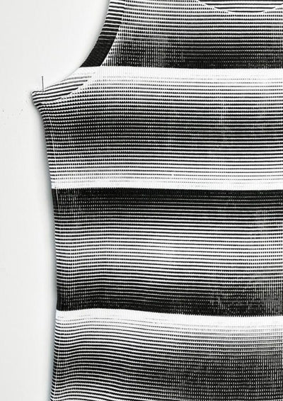 Black & White Stripe Print Vest-Pip Paz-Howlett-APOC STORE