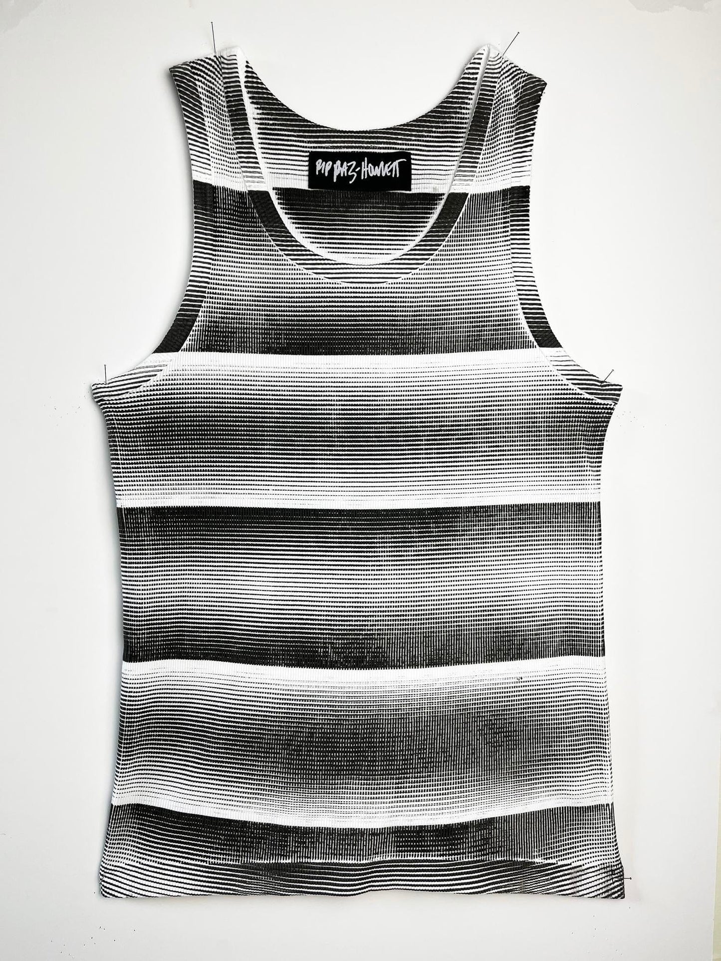 Black & White Stripe Print Vest-Pip Paz-Howlett-APOC STORE