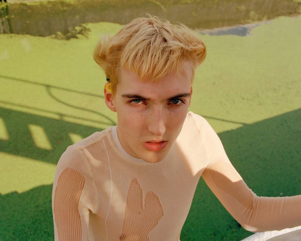 Beige Drop Stitch Knit-Khanh Brice Nguyen-APOC STORE