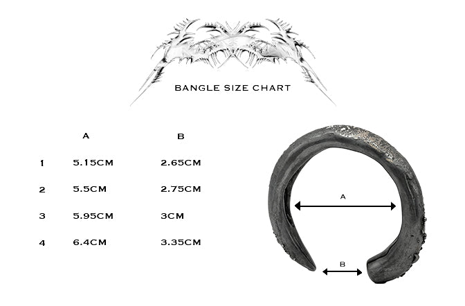 Silver Textured Horn Bangle-Jules Bramley-APOC STORE